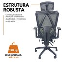 Ver imagem 6 de Kit 15 Cadeiras de Escritório Presidente Executiva Oficial Titan Preto