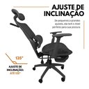 Ver imagem 5 de Kit 15 Cadeiras de Escritório Presidente Executiva Oficial Titan Preto