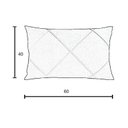 Ver imagem 4 de Capa para Almofada Drapeada em Veludo Retangular 60x40 com Enchimento Cor:azul Turquesa
