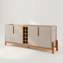Ver imagem 3 de Conjunto Buffet + Cristaleira Lizz Off White Buffet 190 cm Casa D