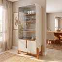 Ver imagem 5 de Conjunto Buffet + Cristaleira Lizz Off White Buffet 190 cm Casa D