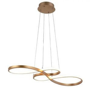 Lustre Arco 3 em 1 Infinito LED Pendente Hall de Entrada Recepçao Sala Jantar Restaurante Decoraçao 