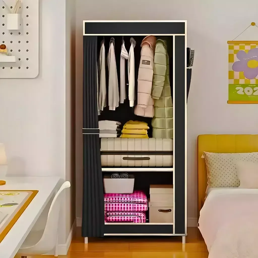 Ver imagem 4 de Guarda Roupa Closet Dobrável Organizador com Capa de Tecido