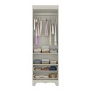 Ver imagem 4 de Guarda-Roupa Infantil 62cm 2 Portas com Vidro e 2 Gavetas Suspiro Multimóveis MP4456 - Off White