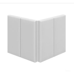 Cabeceira Painel Solteiro 0,90cm Estofada Corino Branco - 3