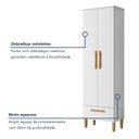 Ver imagem 3 de Armário Multiuso Natal 2 Portas 1 Gaveta MDP 60cm Branco Fosco Kaiki Móveis