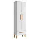 Ver imagem 1 de Armário Multiuso Natal 2 Portas 1 Gaveta MDP 60cm Branco Fosco Kaiki Móveis