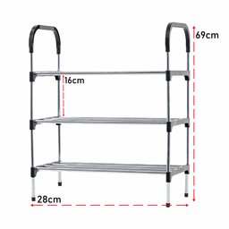 Sapateira Rack Organizador Sapatos Tenis Calçados Prateleiras Desmontavel 3 Andares Multiuso Objetos - 3