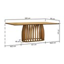 Ver imagem 5 de Mesa de Jantar Armonia 8 Lugares Retangular MDF Amêndoa Cinamomo