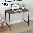 Ver imagem 2 de Conjunto 10 Escrivaninhas Active 90cm Industrial Yescasa Nogal Marrom