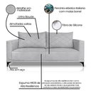 Ver imagem 4 de Sofá Orion 2 Lugares 160cm Linho Boucle