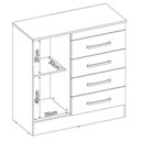 Ver imagem 6 de Cômoda Montevidéu 4 Gavetas MDP Puxador em MDF Cinamon e Off White