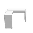 Ver imagem 7 de Escrivaninha em L Mesa de Escritório 150x120cm Studio Branco