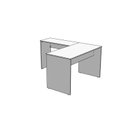 Ver mais imagens de Escrivaninha em L Mesa de Escritório 150x120cm Studio Branco