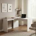 Ver imagem 1 de Escrivaninha em L Mesa de Escritório 150x120cm Studio Branco