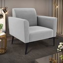Ver imagem 2 de Poltrona Pés Villach Marisa Suede Cinza D03 - D'Rossi