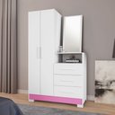 Ver imagem 1 de Cômoda com Espelho 1 Porta 3 Gavetas NT 5165 