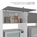 Ver imagem 6 de Cozinha Completa 5 Peças com Cristaleira em MDF Cinza Yescasa