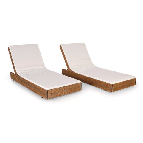 Conjunto 2 Espreguiçadeiras Versatti Rustic com Almofadas 