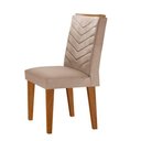 Ver imagem 6 de Mesa Aster 180 Tampo Em Mdf E Vidro Com 6 Cadeiras Liz Moderna Creme, Off White E Imbuia