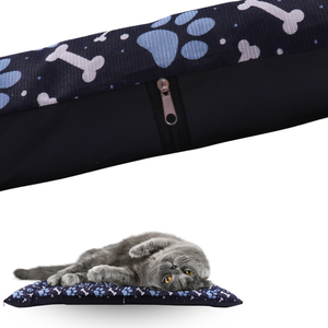 Colchonete Pet Cães e Gatos 50cm x 40cm Impermeável Lavável Azul Com 05 Refis
