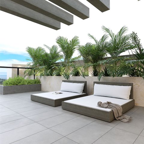 Conjunto 2 Sofás Chaise Versatti Rustic Yescasa Marrom/Nogueira
