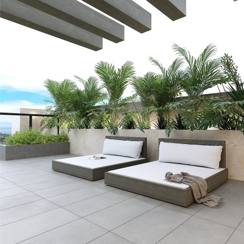 Conjunto 2 Sofás Chaise Versatti Rustic