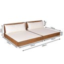 Ver imagem 4 de Conjunto 2 Sofás Chaise Versatti Rustic Yescasa Marrom/Nogueira