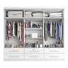 Guarda Roupa Casal Maximus Plus 6 Portas e 6 Gavetas Branco Absoluto - Zanzini Móveis - 3