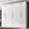 Guarda Roupa Casal Maximus Plus 6 Portas e 6 Gavetas Branco Absoluto - Zanzini Móveis - 2