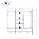 Ver imagem 4 de Guarda Roupa Casal Maximus Plus 6 Portas e 6 Gavetas Branco Absoluto - Zanzini Móveis