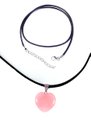 Ver imagem 1 de Colar de Coração Rosa Cristal Opala Colares de Castelo de Diamante Colar de Opala de Coração de Quar