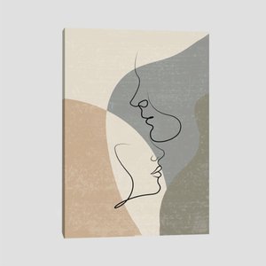 Quadro Traço Casal Ii Tela No Chassi 95X63Cm