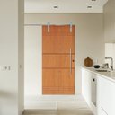 Ver imagem 1 de Porta Correr 7 Trilhos Soft Aparente Puxador Tubo 80cm 82x210cm Belíssima Rodam Abertura Esquerda Branco
