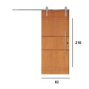 Ver imagem 3 de Porta Correr 7 Trilhos Soft Aparente Puxador Tubo 80cm 82x210cm Belíssima Rodam Abertura Esquerda Branco