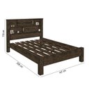 Ver imagem 3 de Cama Casal Com Nichos C/ Portas -Veneza 100% Mdf + Colchão Casal Probel 1,38x1,88 Nogal