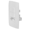Ver imagem 2 de Kit com Placa 4x2 com 2 Interruptores Simples+Tomada 20A Brilhante Astra