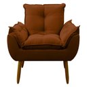 Ver imagem 1 de Poltrona Decorativa Sala de Estar Escritório Quarto Prime Cor: Terracota