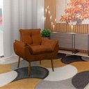 Ver imagem 2 de Poltrona Decorativa Sala de Estar Escritório Quarto Prime Cor: Terracota