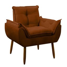 Poltrona Decorativa Sala de Estar Escritório Quarto Prime Cor: Terracota - 7