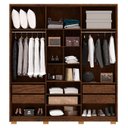 Ver imagem 5 de Guarda Roupa Casal 203cm com Espelho Leo Imbuia/fendi V02 - Mpozenato
