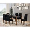 Conjunto Sala de Jantar Mesa Julia 160cm Tampo Vidro/MDF com 6 Cadeiras Julia  - 1