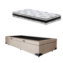 Ver imagem 4 de Cama Base Box Baú Solteiro Super Confort Suede Bege + Colchão Solteiro Super Confort D33 24x88x188