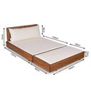 Ver imagem 4 de Sofá Chaise com Puff Rustic Versatti Yescasa Marrom/Nogueira