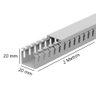 Kit 2 Canaleta Aberta Painel Elétrico Branca 20x20x2000mm - 2