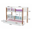 Ver imagem 5 de Beliche Solteiro Ônix com Cama Auxiliar - Branco com Mel