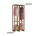 Ver imagem 3 de Estante Closet Yes 80cm com 2 Cabideiros - Montana