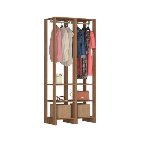 Estante Closet Yes 80cm com 2 Cabideiros - Montana