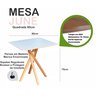 Mesa Quadrada de Madeira 60cm June na Cor Branca - 3