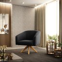 Ver imagem 2 de Cadeira Sala de Jantar Giratória Ma30 Kit 2 Stella Suede D03 - D’Rossi